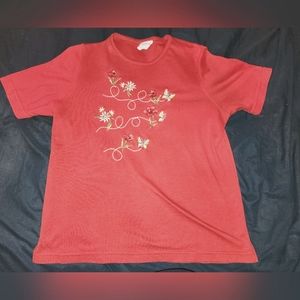 Bon Worth XS female red t-shirt